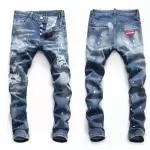 dsquared2 sexy twist printed denim hole blue